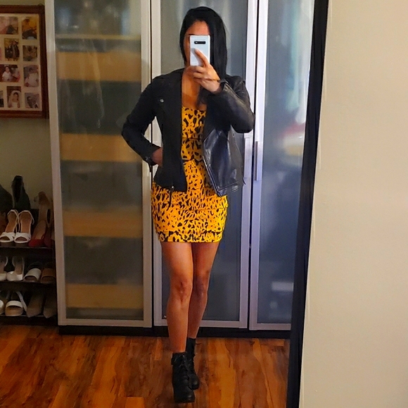 Yellow dress mini leapord / cheetah print - Picture 5 of 6